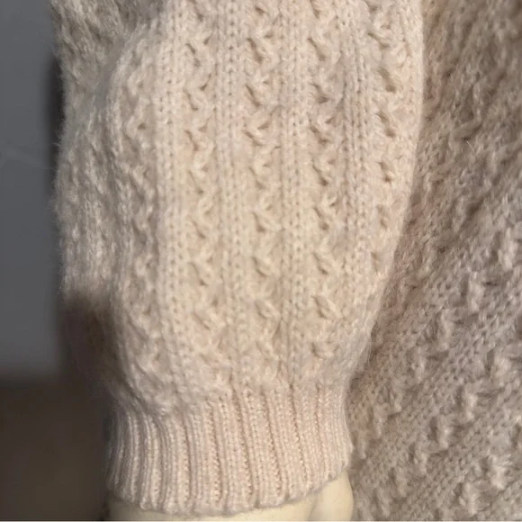 Vintage Ivory Alpaca Blend Sweater Oversized Chunky Sweater Made in Ital…